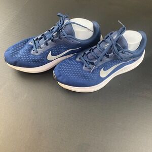 Nike Winflo‎ 10 Men's Running Shoes Size 10.5 Blue & White Sneakers Comfort Used